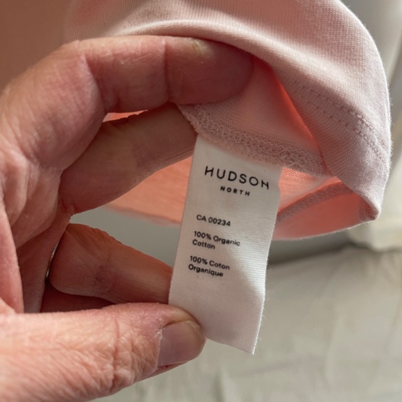 Hudson pink blush collar tee boxy shirt size large - Picture 2 of 2